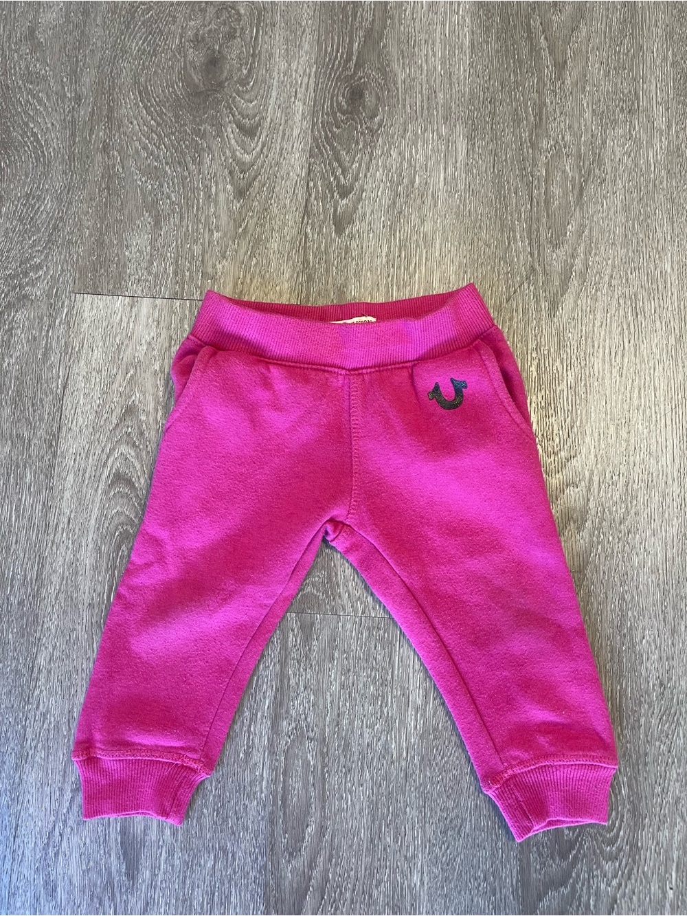 Youth Toddler TRUE RELIGION sweat Athletic Jogger Pants Size 12m Pink